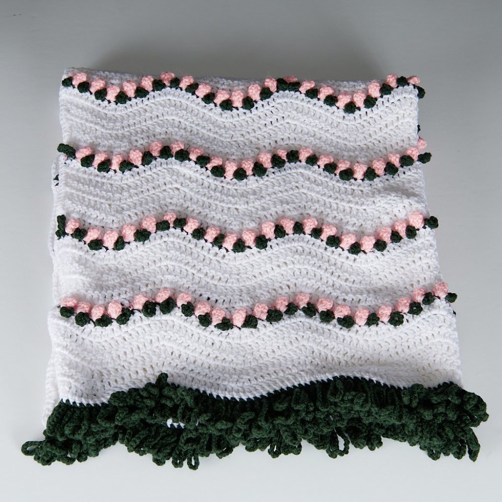 Homemade Flower Floral Rose Baby Blanket Throw